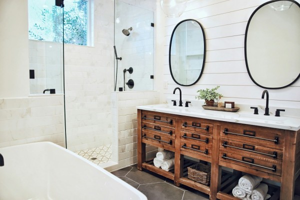 Bathroom with an extraction fan to effectively remove moisture